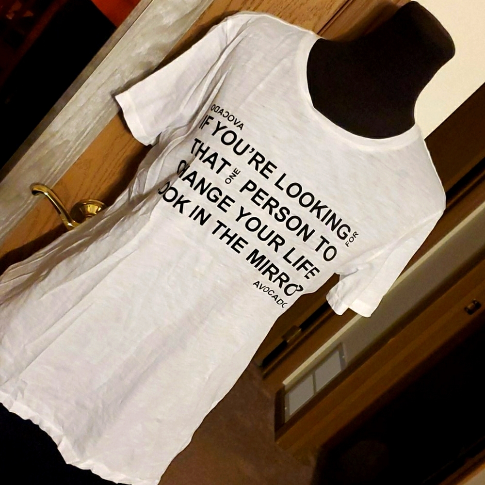 Avocado Activewear inspirational t-shirt white M